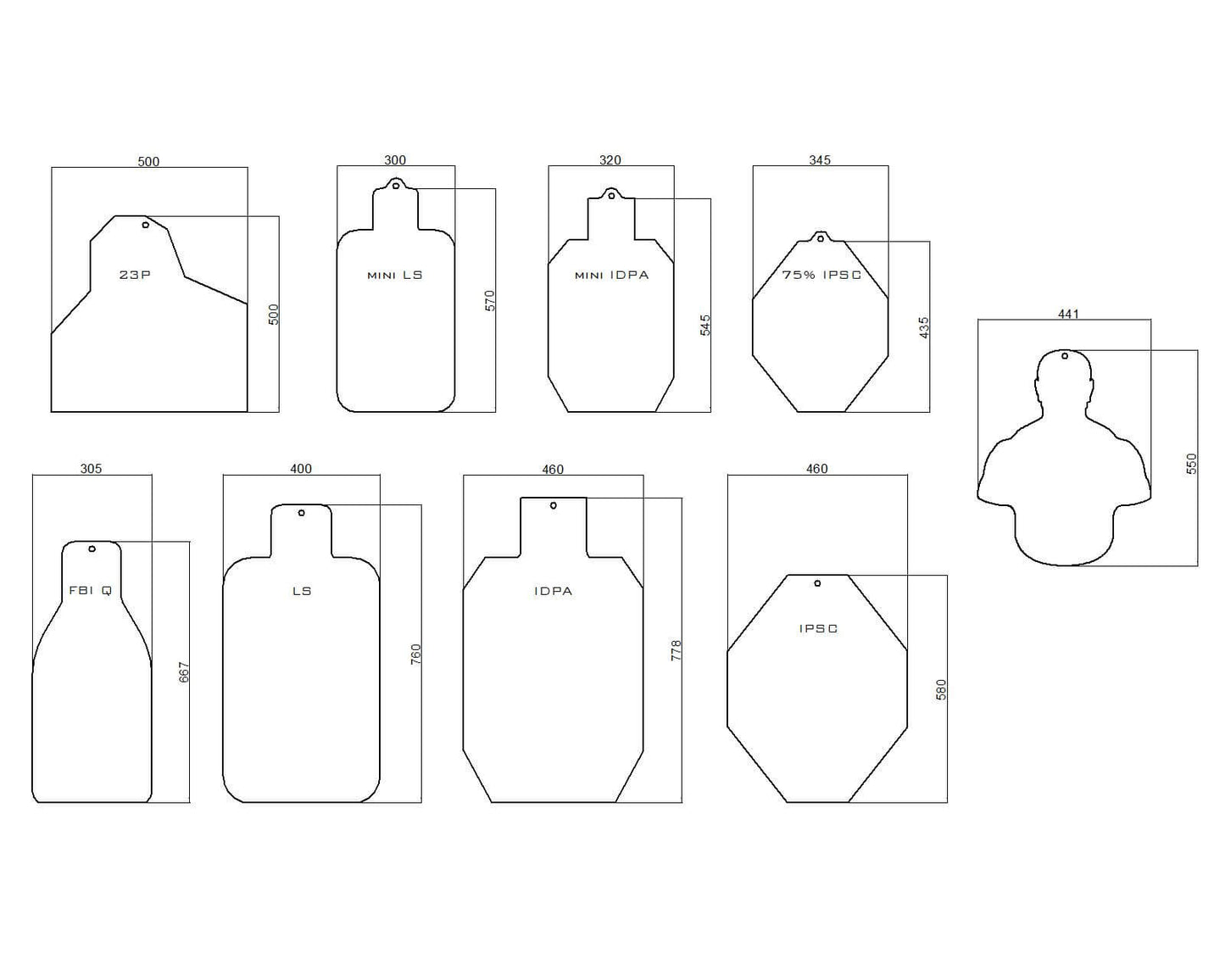Ocelový terč AR550 10 mm s montážním otvorem 14 mm – kompatibilní s MTS TAC a Scaffold, odolný vůči pistolové, puškové a slug munici.