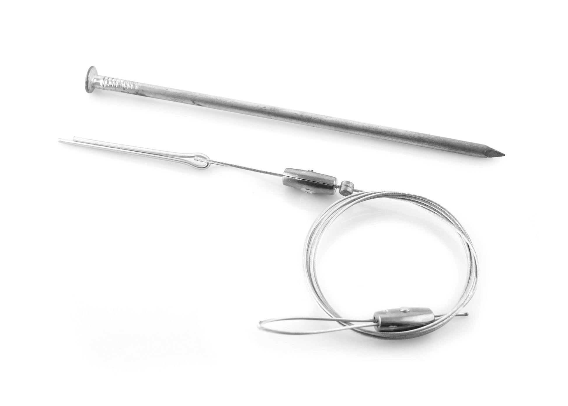 Ocelové lanko pro aktivaci terčů se závlačkou a špendlíkem – kompatibilní s MTS Rise, Swing, Dodger, Drop.